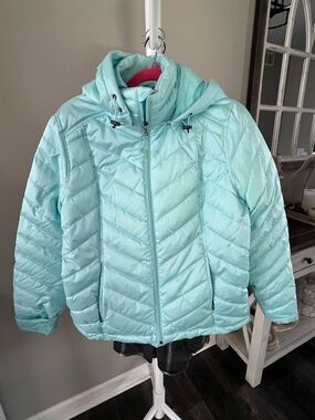 tek gear Mint Aqua Quilted Puffer Jacket with Hood